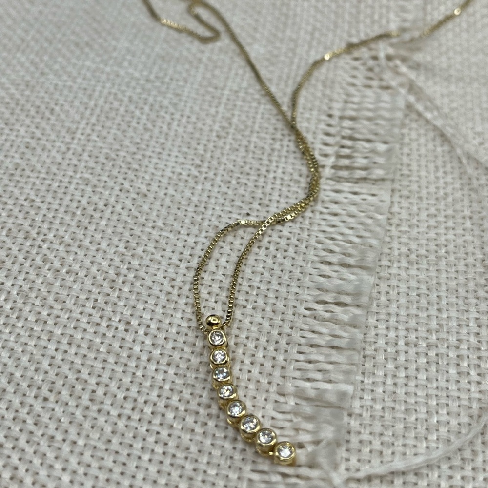 Vintage Sterling Silver & CZ Necklace - Estate Collection, Stamped 925 - Picture 17 of 17